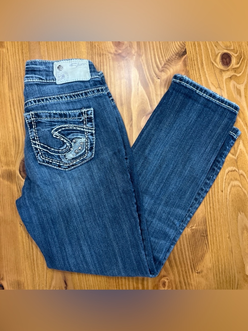 Silver Jeans Suki Jeans W26 Cropped Dark Wash Stretch